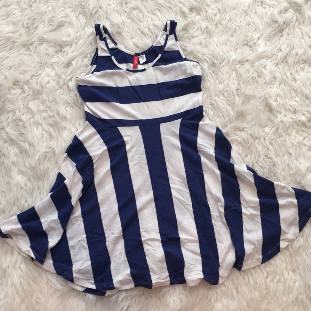 Divide by H&M + Navy and white stripe dress